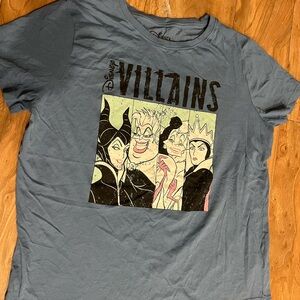 Disney Villains Charcoal Tee with Iconic Characters